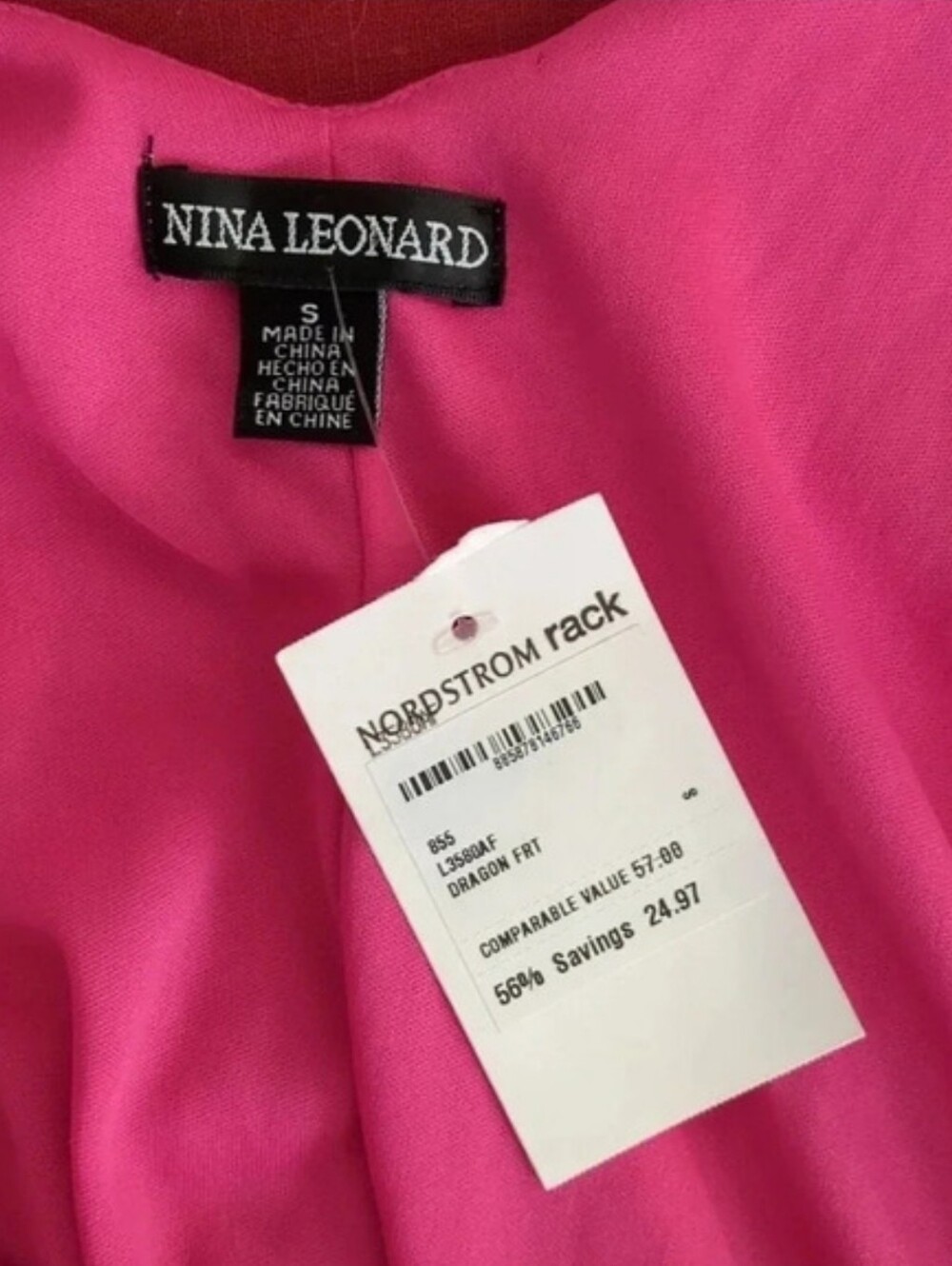 Nina Leonard Summer Swing Dress, "Dragonfruit" NWT - Picture 10 of 12